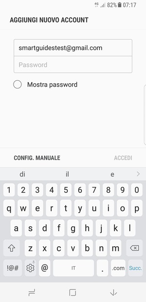 Inserisci il tuo indirizzo Gmail e seleziona Succ.