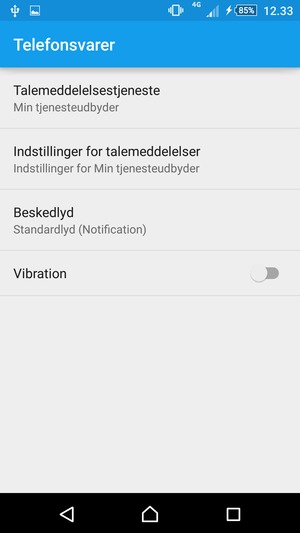 Vælg Indstillinger for talemeddelelser