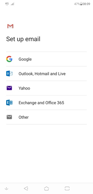 Select Outlook, Hotmail and Live