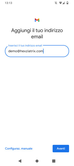 Inserisci il tuo indirizzo email e seleziona Avanti
