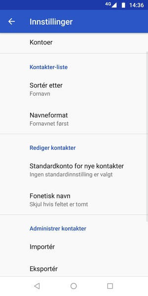 Velg Importér