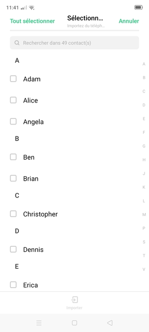 Sélectionnez Tout sélectionner