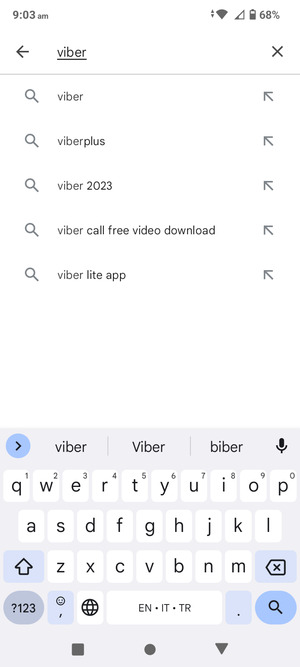 Enter the app name and select Search