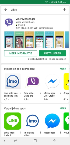 Selecteer de app