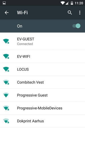 You are now connected to the Wi-Fi network