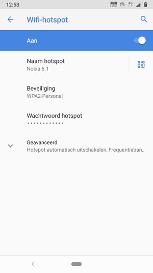 Uw telefoon is nu geïnstalleerd voor gebruik als modem
