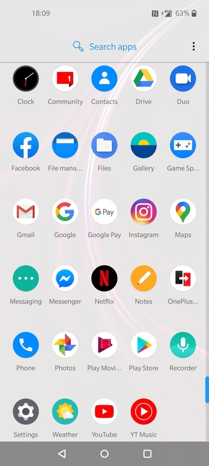 Scroll to and select Settings