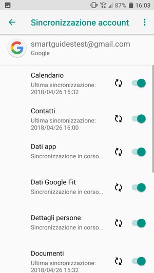 Le tue informazioni verranno sincronizzate
