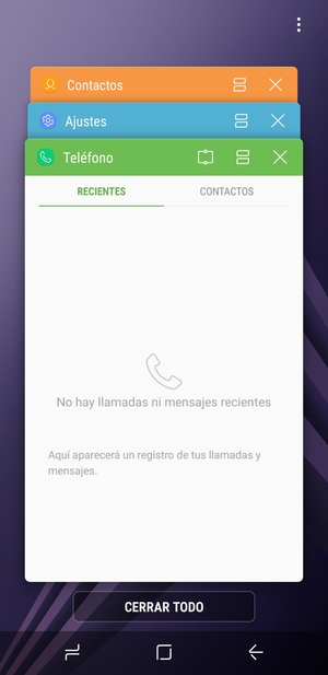 Seleccione CERRAR TODO