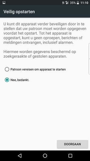 Selecteer uw voorkeursoptie en selecteer DOORGAAN