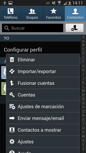 Seleccione Importar/exportar