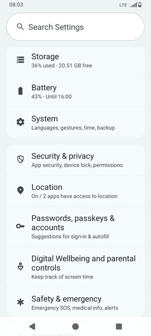 Scroll to and select Location