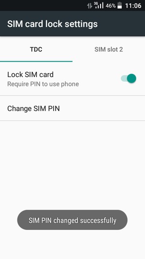 Your SIM PIN has been changed