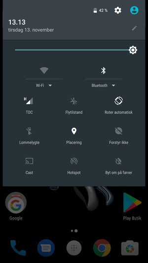 Slå Wi-Fi og Bluetooth fra