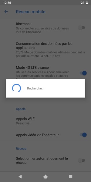 Veuillez attendre la fin de la recherche