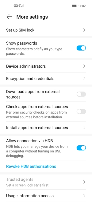 Select Set up SIM lock