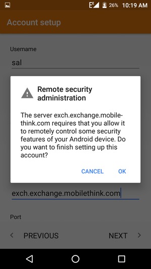Select OK