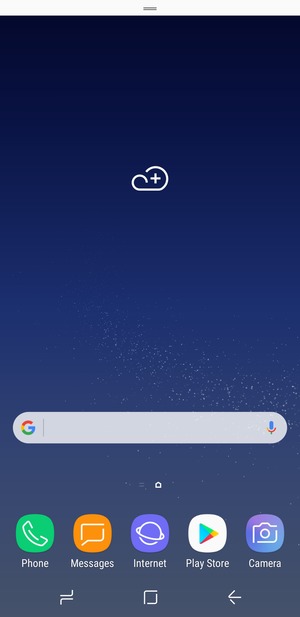 Slide down the top menu