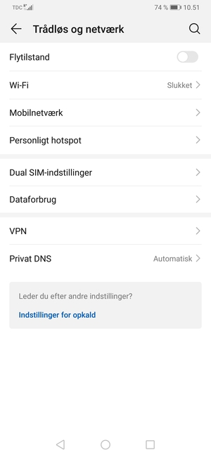 Vælg Personligt hotspot