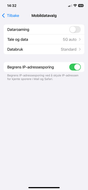 Velg Tale og data