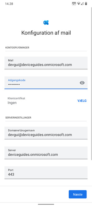 Indtast din adgangskode