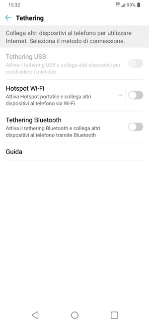 Seleziona Hotspot Wi-Fi