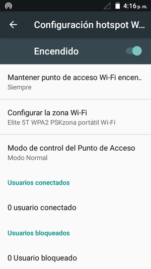El teléfono ha sido configurado para su uso como módem