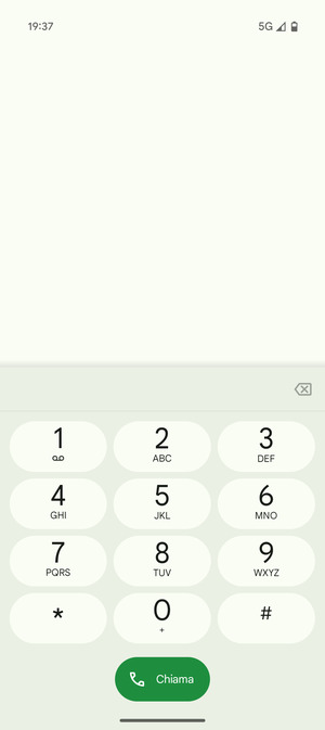 Premi e tieni premuto il numero 1