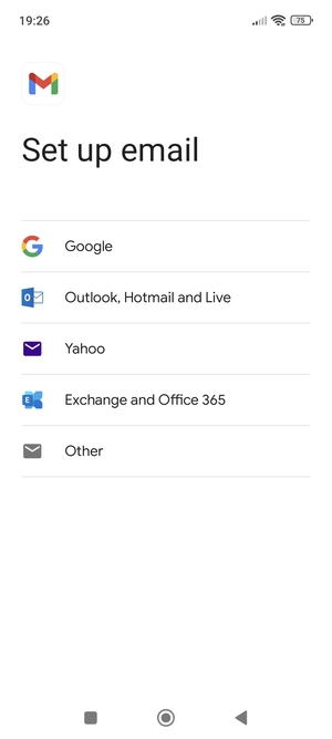 Select  Outlook, Hotmail and Live