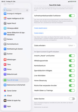Ihr iPad ist nun mit einer Bildschirmsperre gesichert