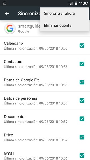 Seleccione Sincronizar ahora