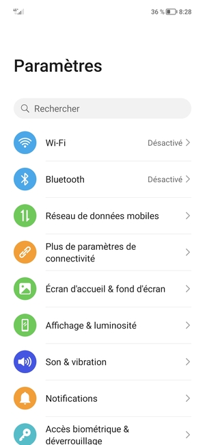 Sélectionnez Réseau de données mobiles