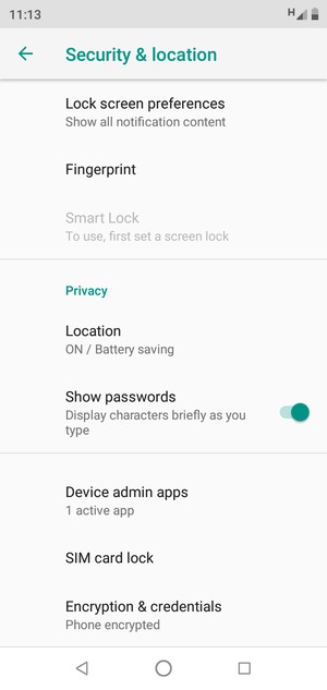 Scroll to and select Location