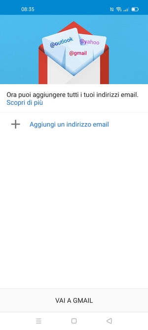 Seleziona Aggiungi un indirizzo email