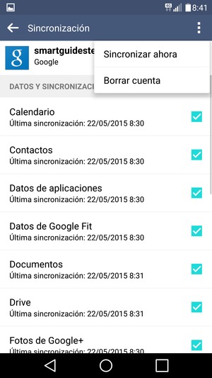 Seleccione Sincronizar ahora