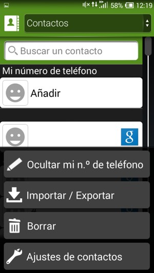 Seleccione Importar / Exportar