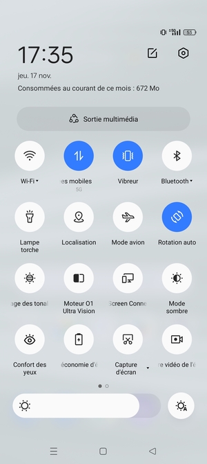 Sélectionnez Vibreur pour passer en mode silencieux