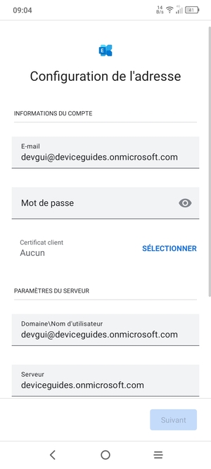 Saisissez votre mot de passe