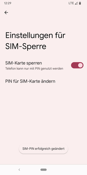 Ihre SIM-PIN wurde geändert