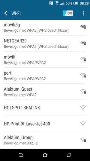 Selecteer het draadloze netwerk waarmee u verbinding wilt maken