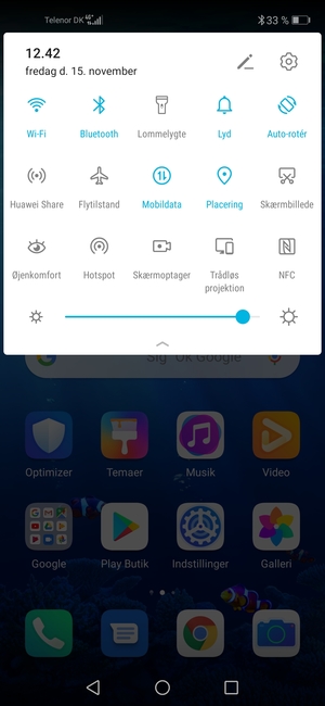Slå Wi-Fi og Bluetooth fra