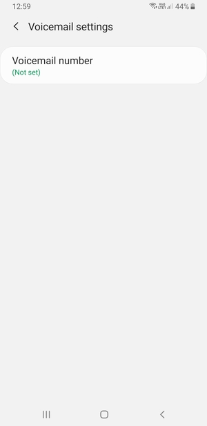 Select Voicemail number