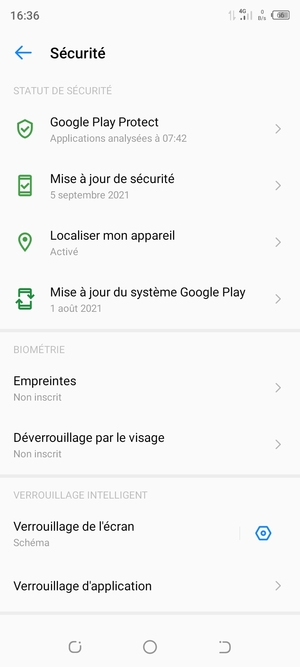 Votre téléphone est maintenant sécurisé par un écran de verrouillage