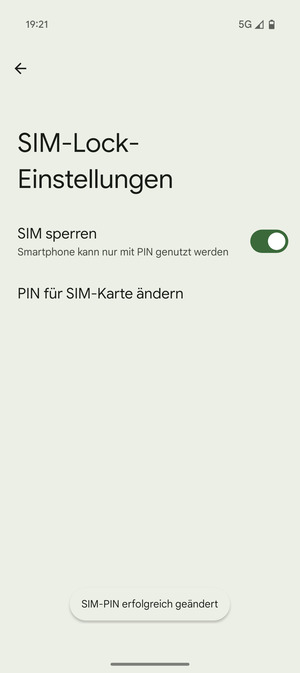 Ihre SIM-PIN wurde geändert