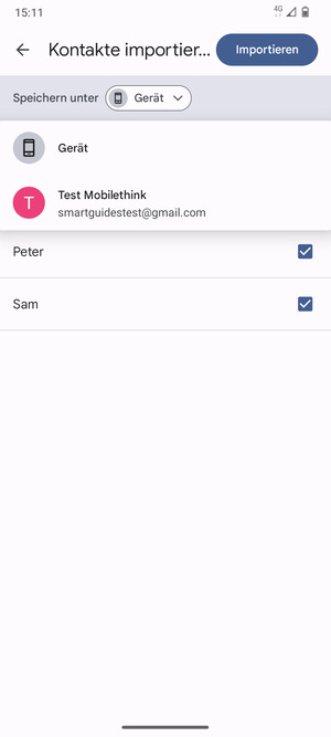 Wählen Sie Ihr Google Konto