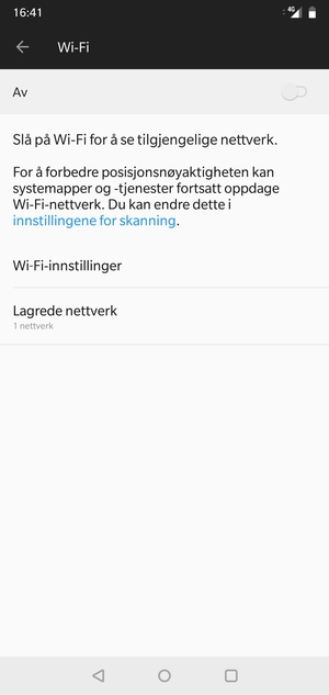 Slå på Wi-Fi