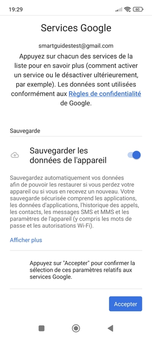 Sélectionnez Accepter