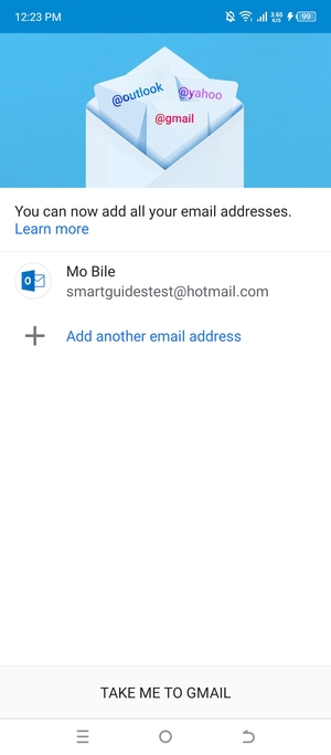 Select TAKE ME TO GMAIL
