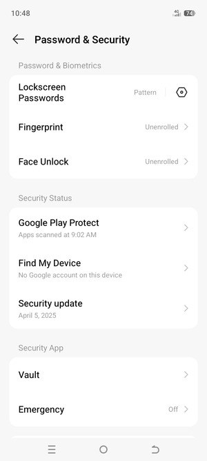 Your phone is now secure with a screen lock