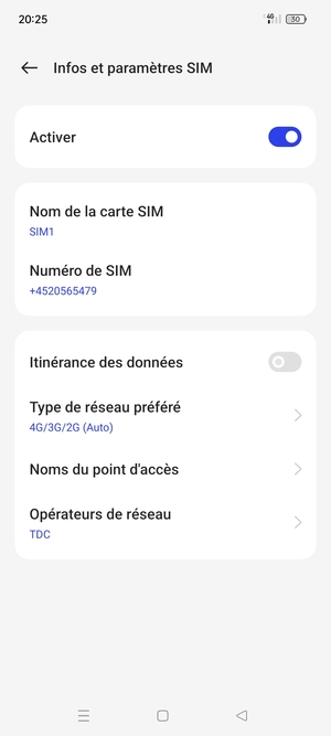Pour changer de réseau en cas de problèmes de réseau, sélectionnez Opérateurs de réseau